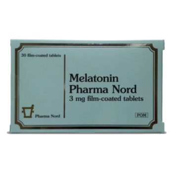 Box of Melatonin 3mg Tablets by Pharma Nord used to treat sleep disturbances